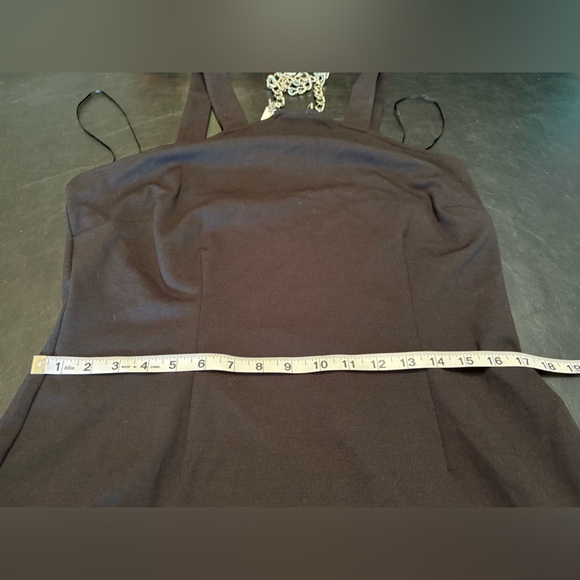 Michael Kors Silver Chain Black Halter Dress size L NWT - Picture 12 of 14